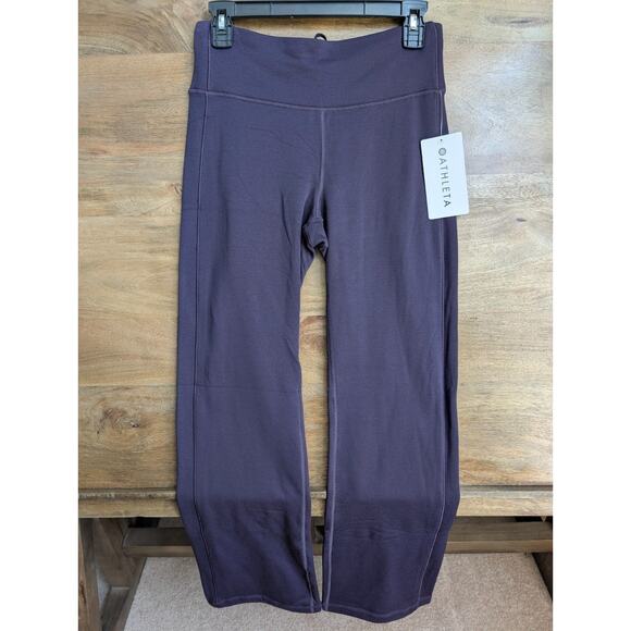 Athleta Altitude Edge Pants Womens M Purple Straight Leg High Waisted Athletic - Picture 1 of 5